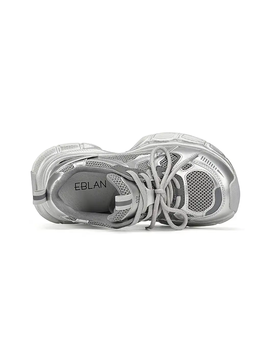 EBLAN | Burgundy Mesh Double-Lace Runner Sneakers