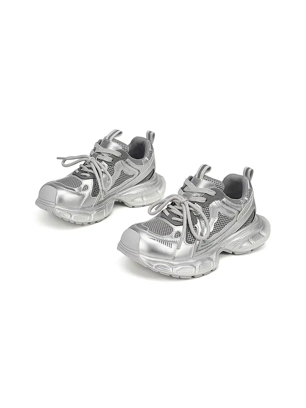 EBLAN | Burgundy Mesh Double-Lace Runner Sneakers