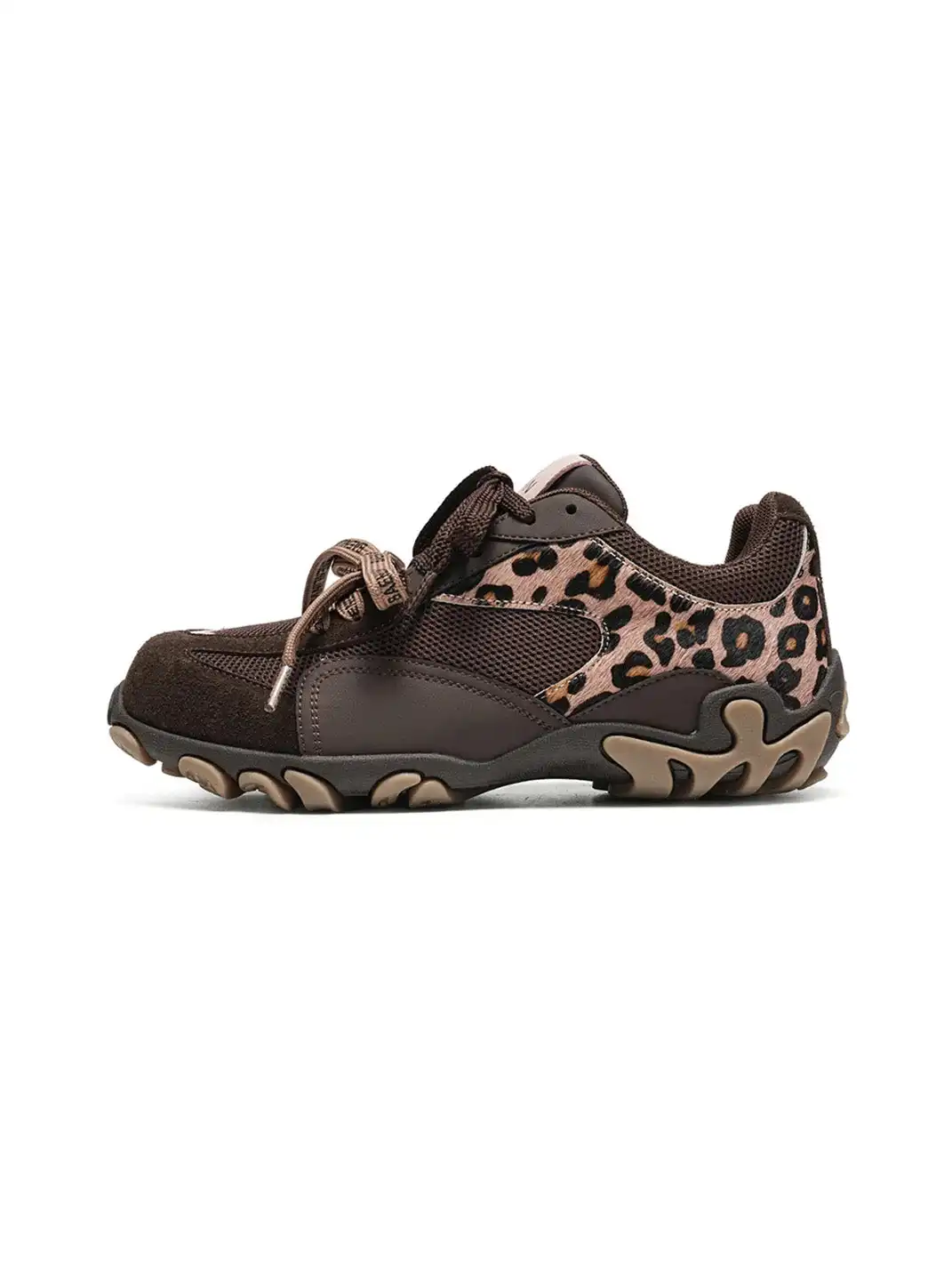 EBLAN | Brown Leopard Trail Runner Sneakers