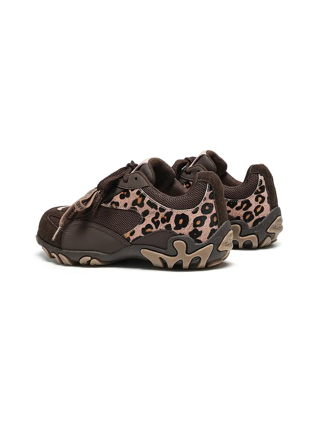 EBLAN | Brown Leopard Trail Runner Sneakers