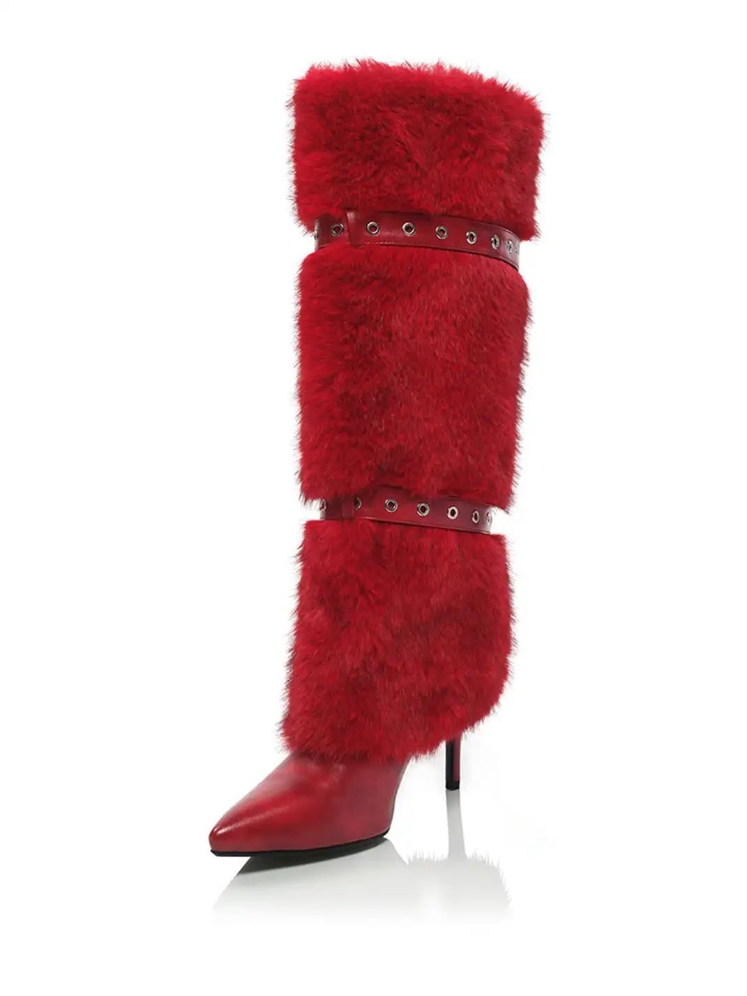 UnicornBlood | Leather Buckle Suede Pointed-toe Boots