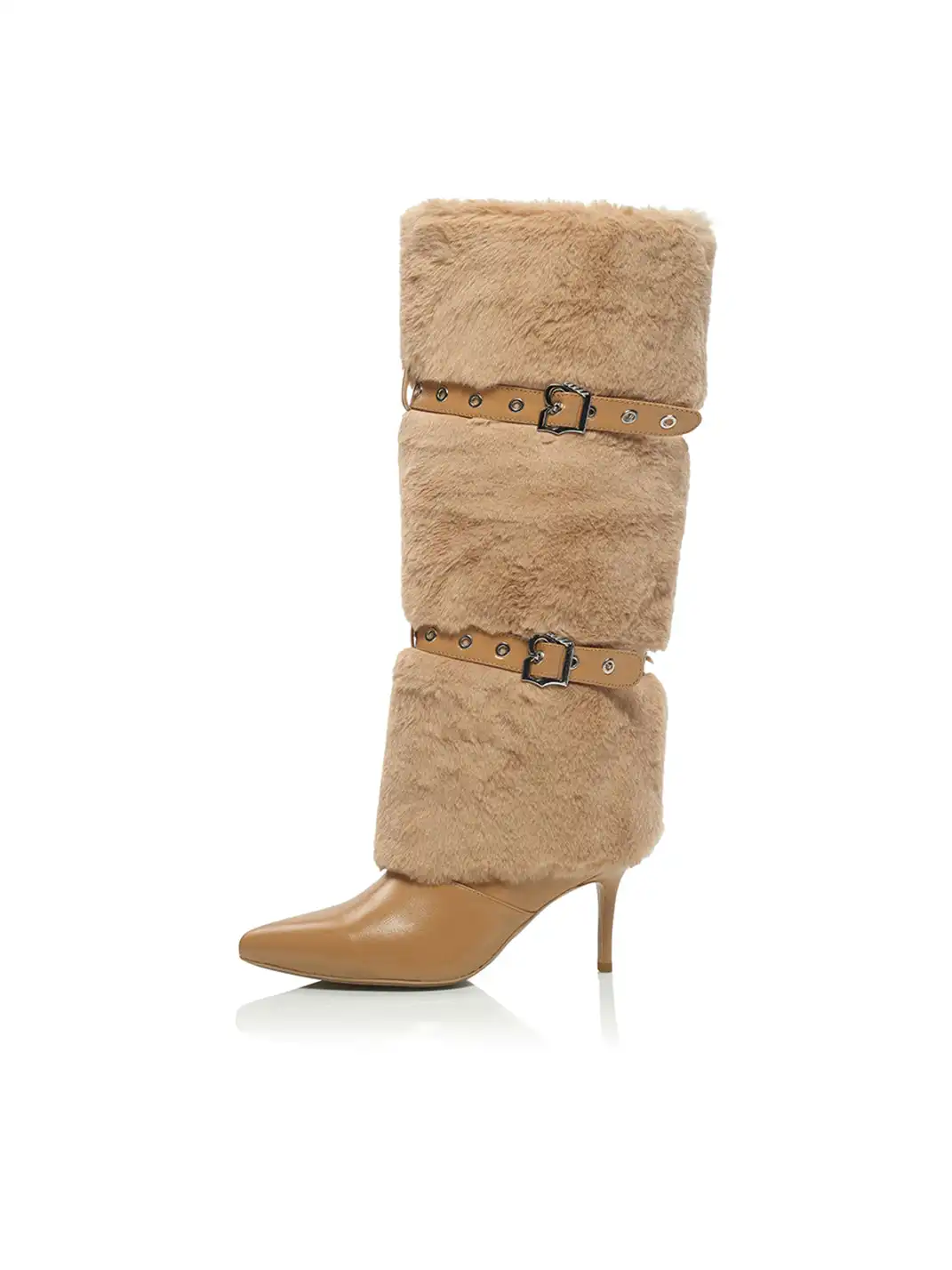 UnicornBlood | Leather Buckle Suede Pointed-toe Boots