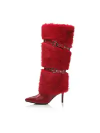 UnicornBlood | Leather Buckle Suede Pointed-toe Boots
