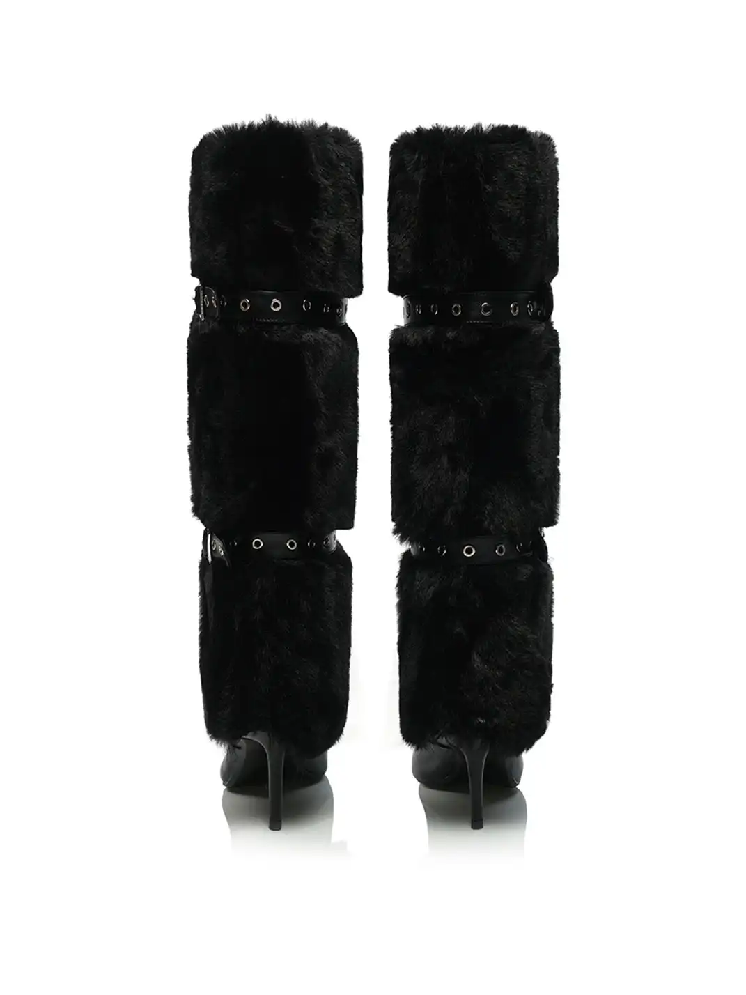 UnicornBlood | Leather Buckle Suede Pointed-toe Boots