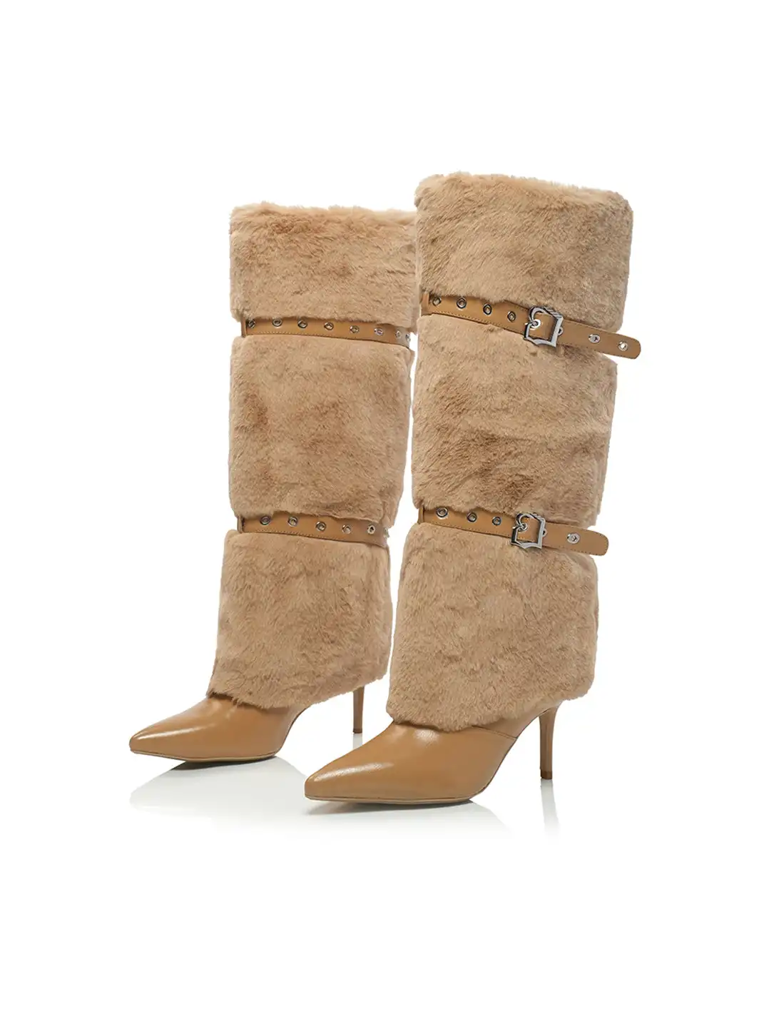 UnicornBlood | Leather Buckle Suede Pointed-toe Boots