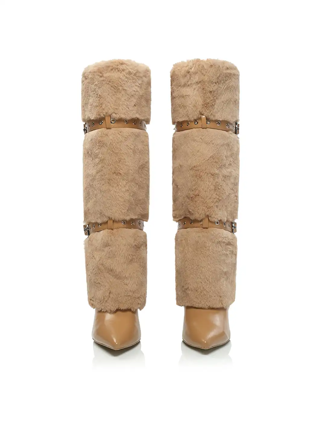 UnicornBlood | Leather Buckle Suede Pointed-toe Boots