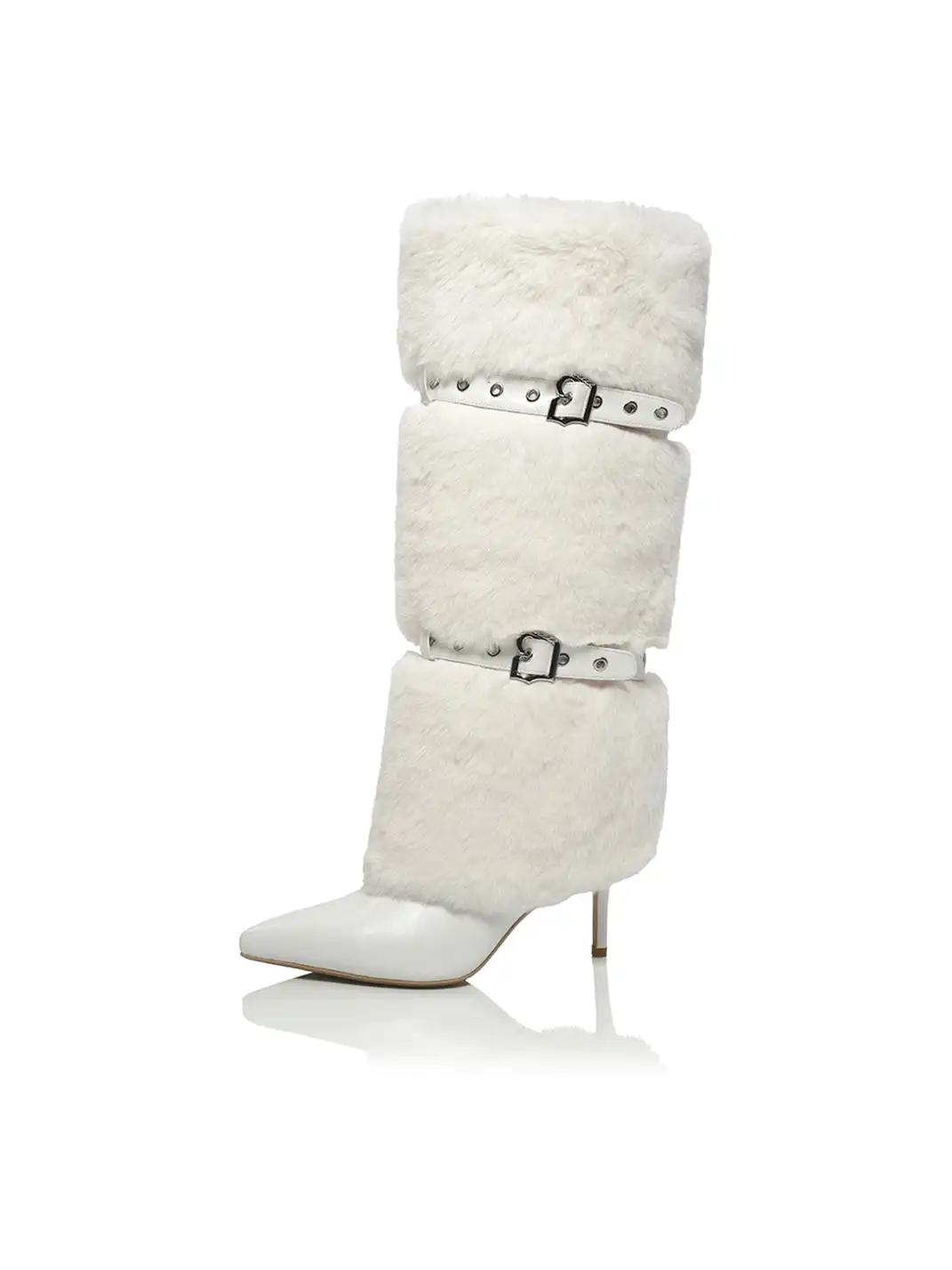 UnicornBlood | Leather Buckle Suede Pointed-toe Boots