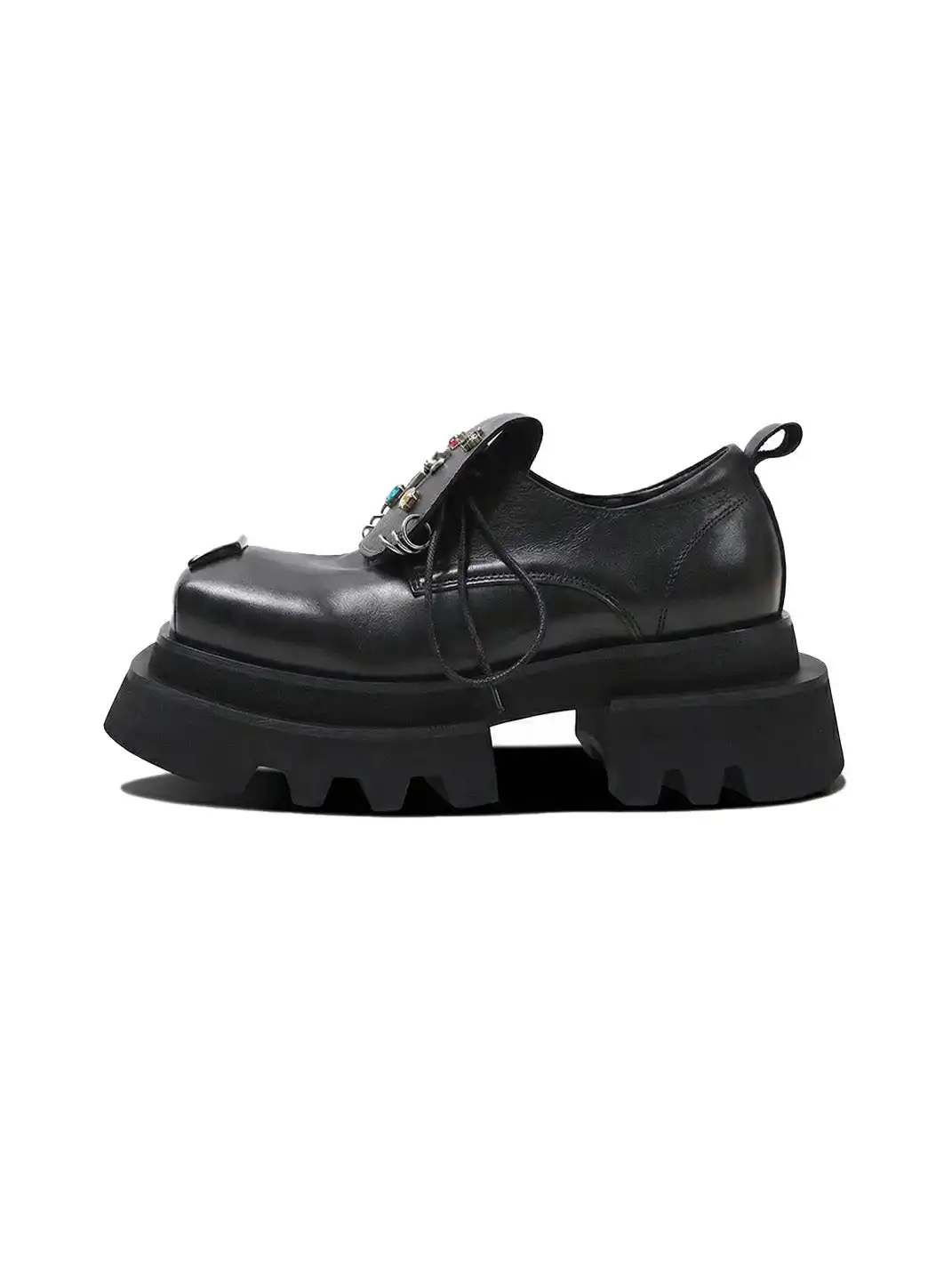 PINJIAHUI | Studded Detail and Chunky Sole Platform Oxfords