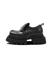 PINJIAHUI | Studded Detail and Chunky Sole Platform Oxfords