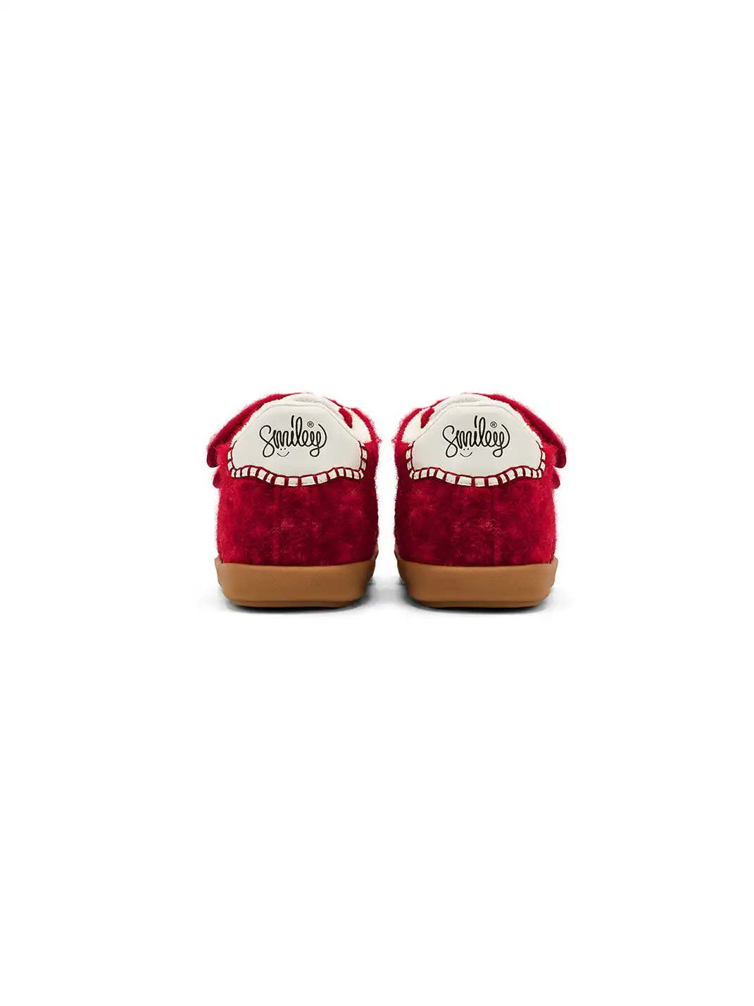 SMILEY | Red Fleece-lined Cotton Shoes