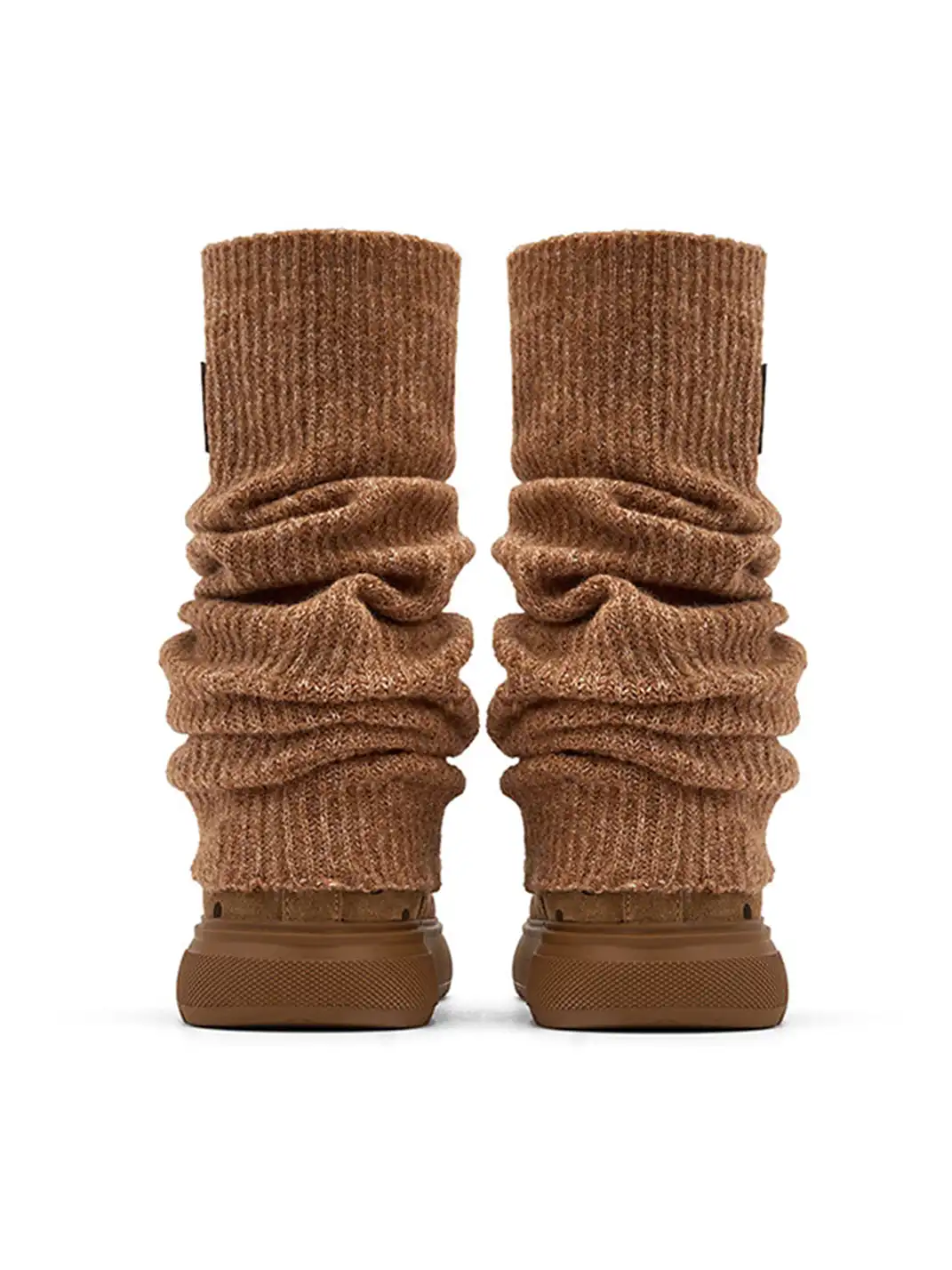 SMILEY | Round-toe Fleece-lined Polka Dot Socks For Snow Boots