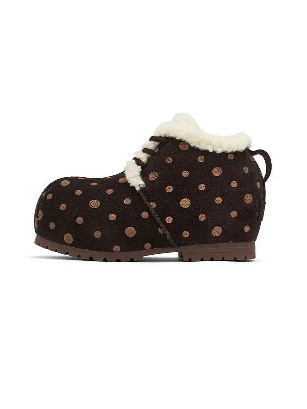 SMILEY | Round-toed Wine Glass-shaped Polka Dot Snow Boots