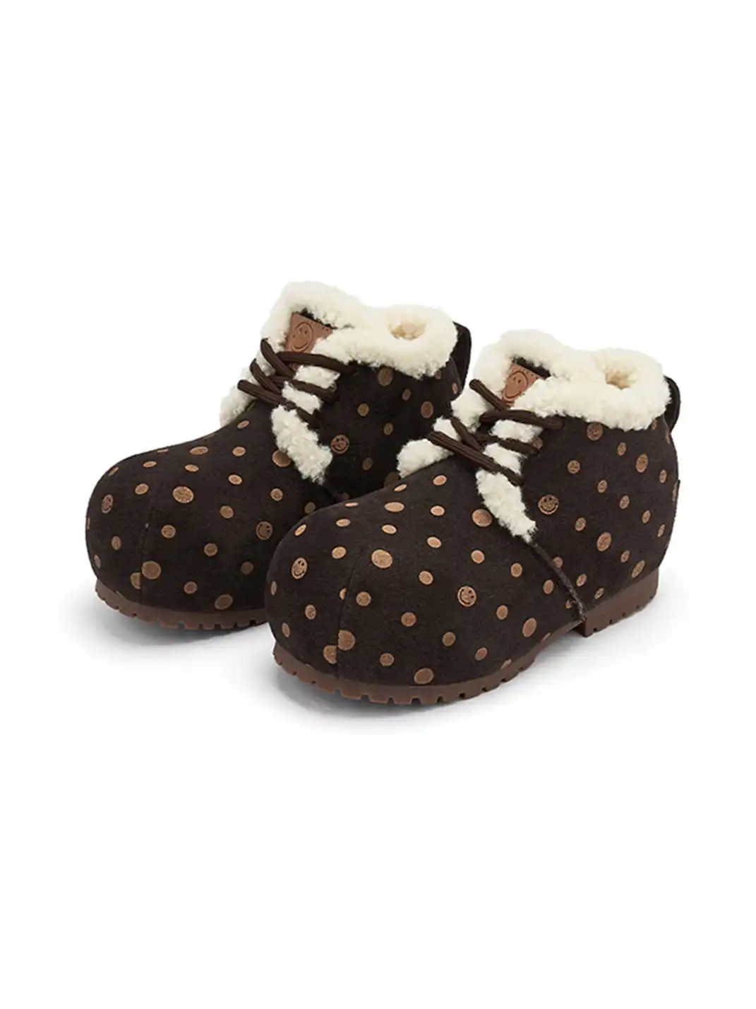SMILEY | Round-toed Wine Glass-shaped Polka Dot Snow Boots