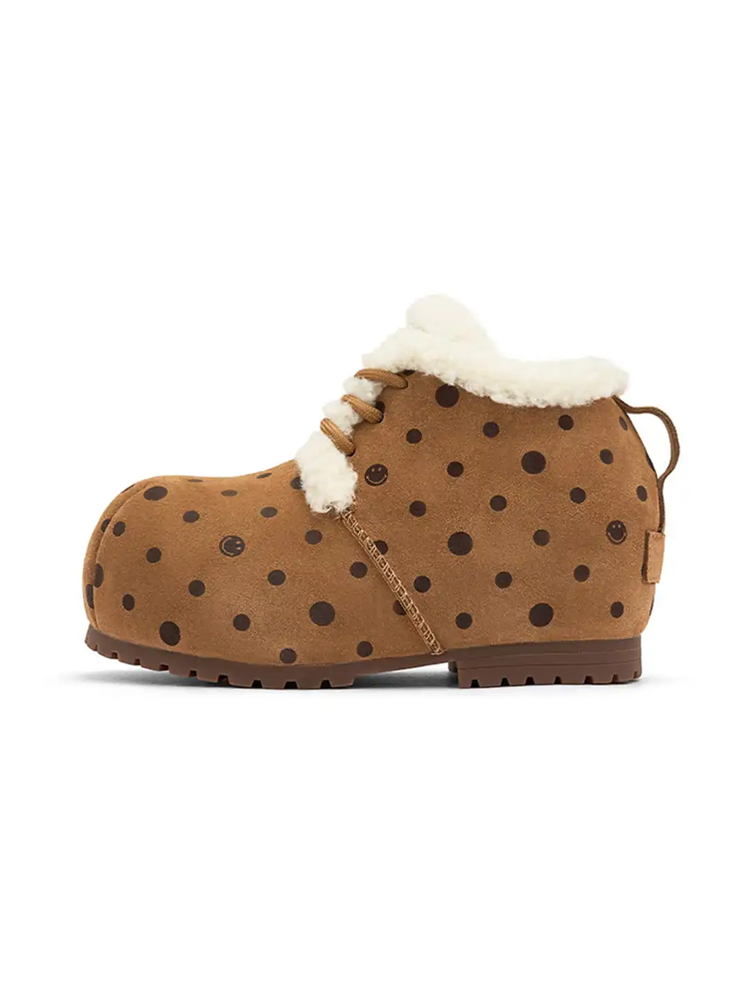 SMILEY | Round-toed Wine Glass-shaped Polka Dot Snow Boots