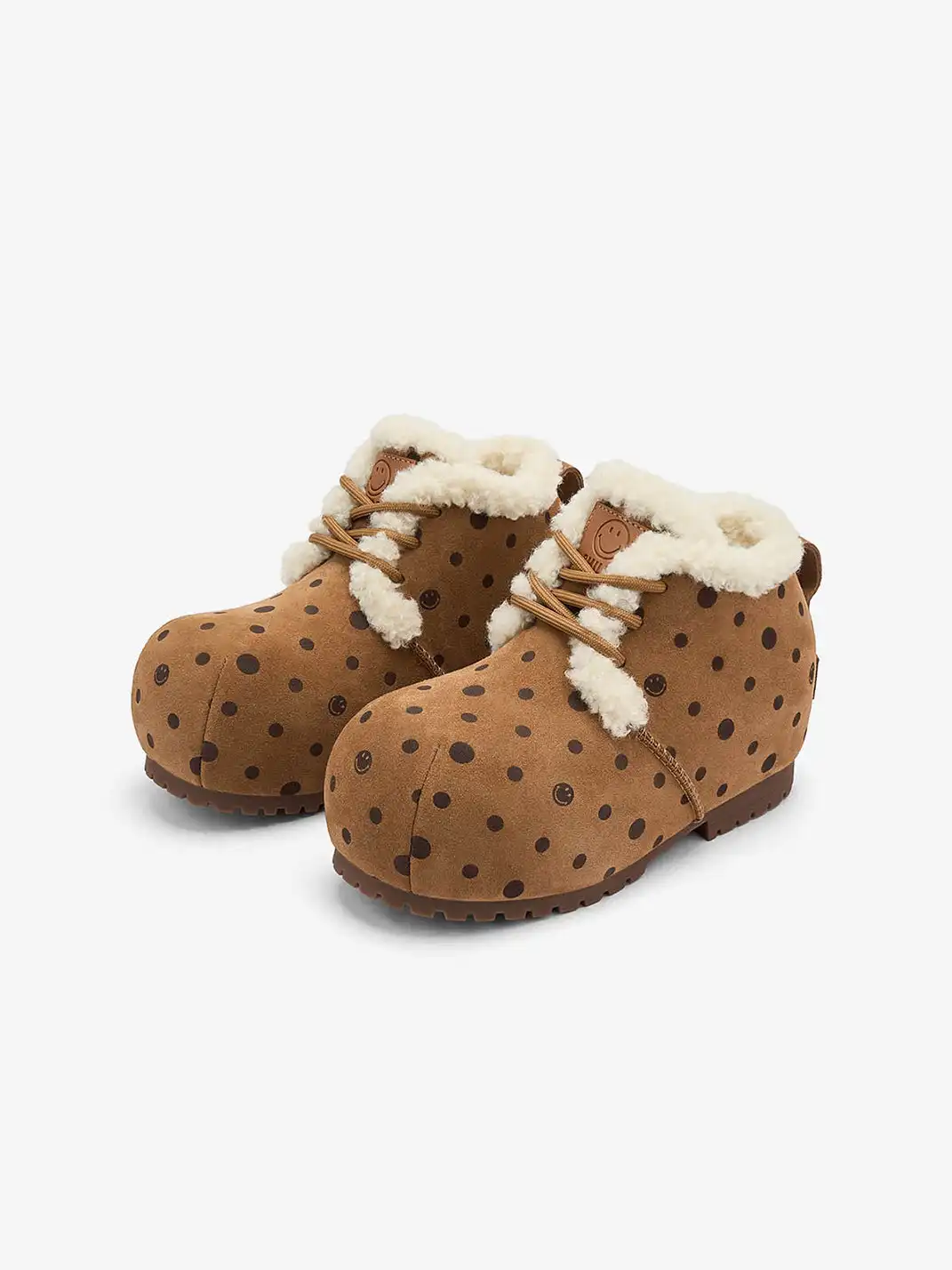 SMILEY | Round-toed Wine Glass-shaped Polka Dot Snow Boots