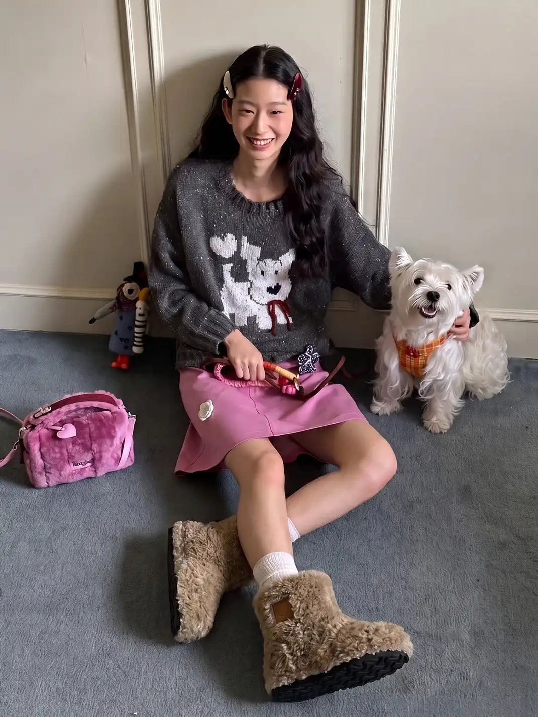 SMILEY | Ugly-cute Platform Teddy Bear Cotton Shoes