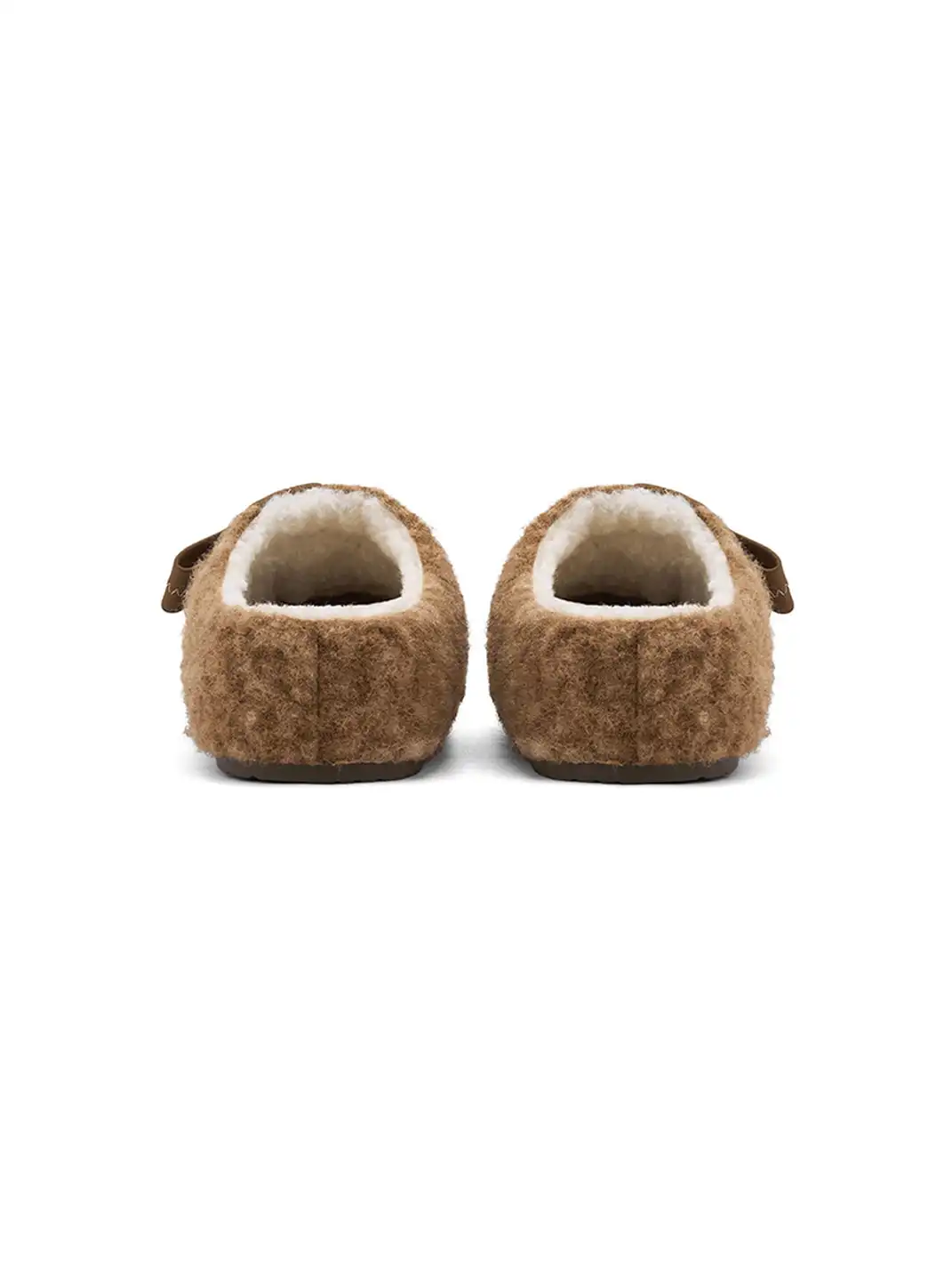SMILEY | Plush Bow Mule Slippers