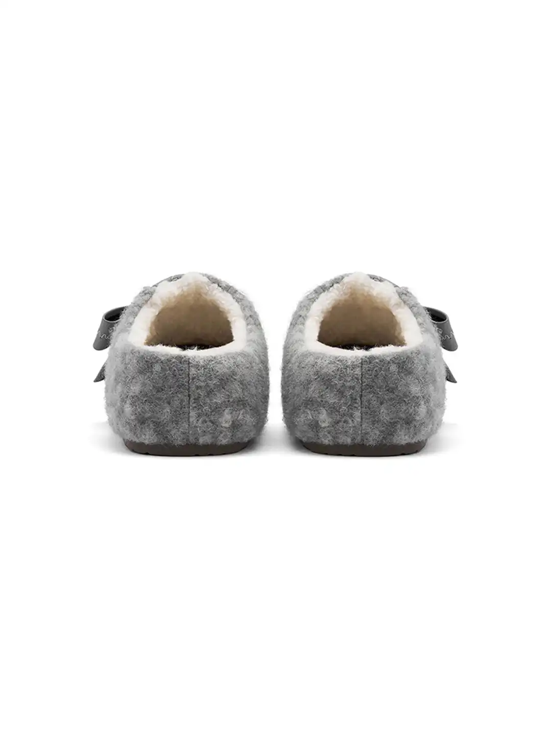 SMILEY | Plush Bow Mule Slippers
