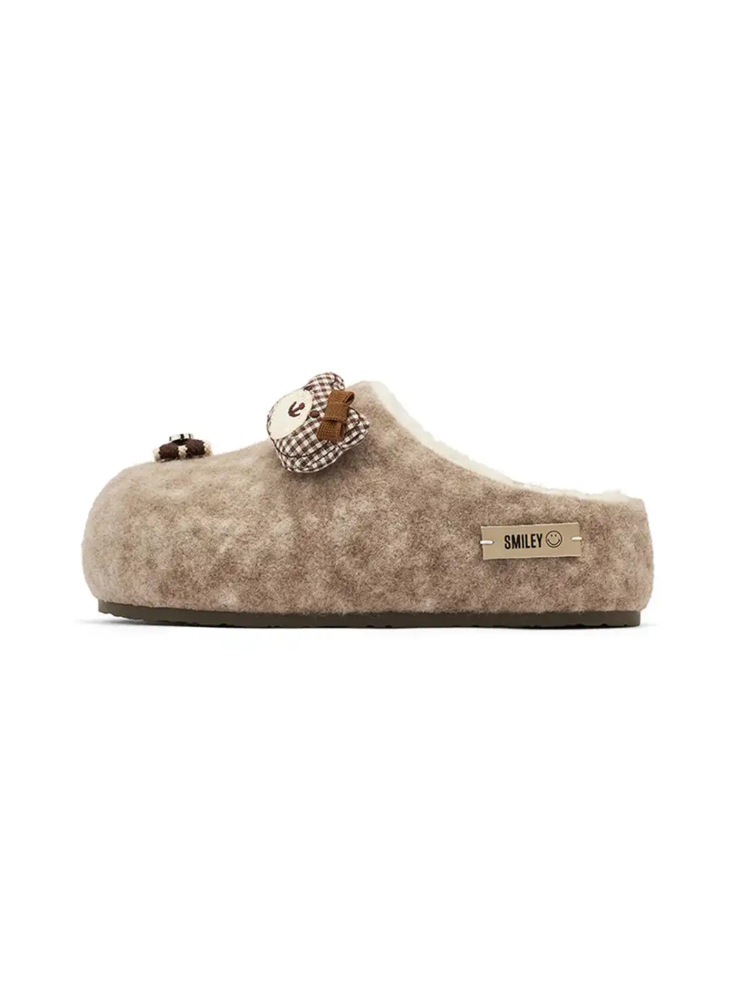 SMILEY | Bow-knot Bear Smiley Face Platform Slippers