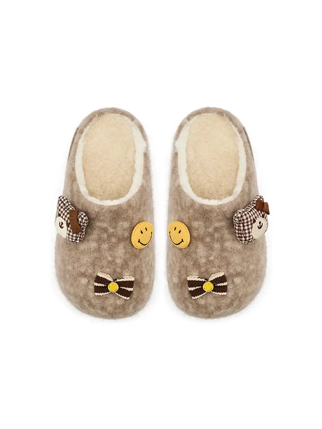 SMILEY | Bow-knot Bear Smiley Face Platform Slippers