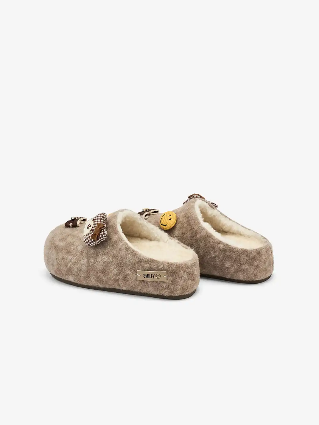 SMILEY | Bow-knot Bear Smiley Face Platform Slippers