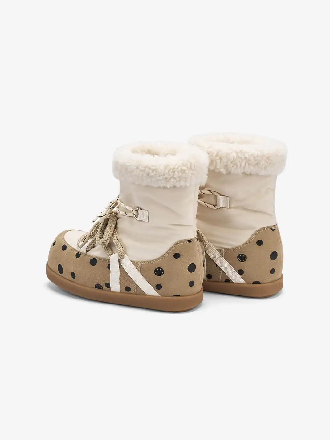 SMILEY | Mid-calf Polka Dot Cotton Shoes Snow Boots