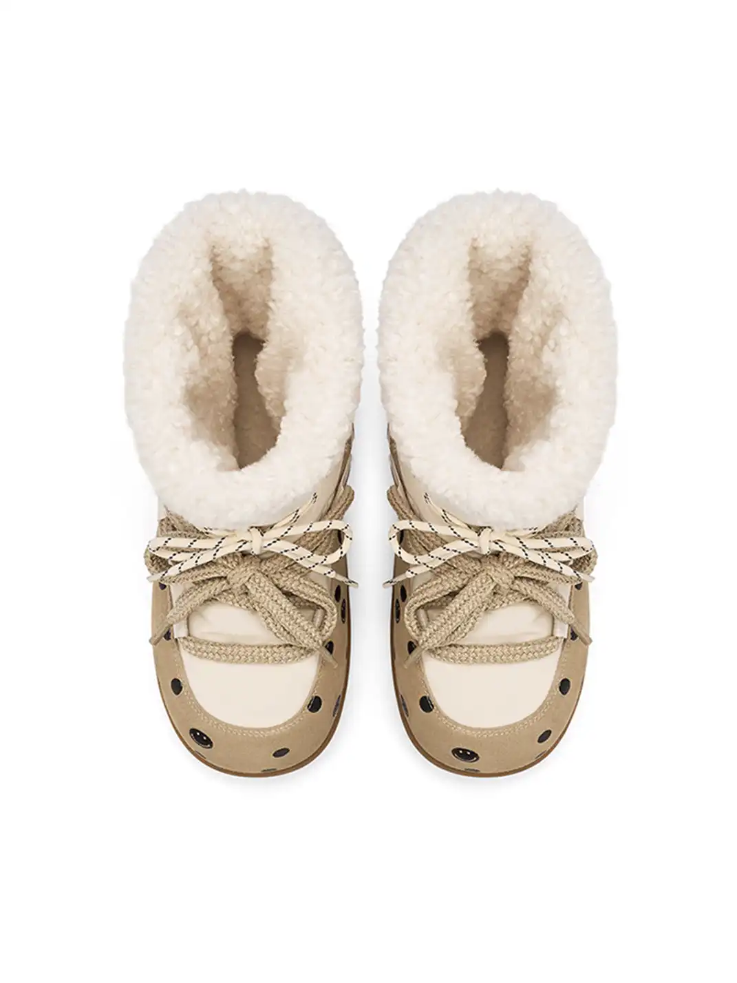 SMILEY | Mid-calf Polka Dot Cotton Shoes Snow Boots