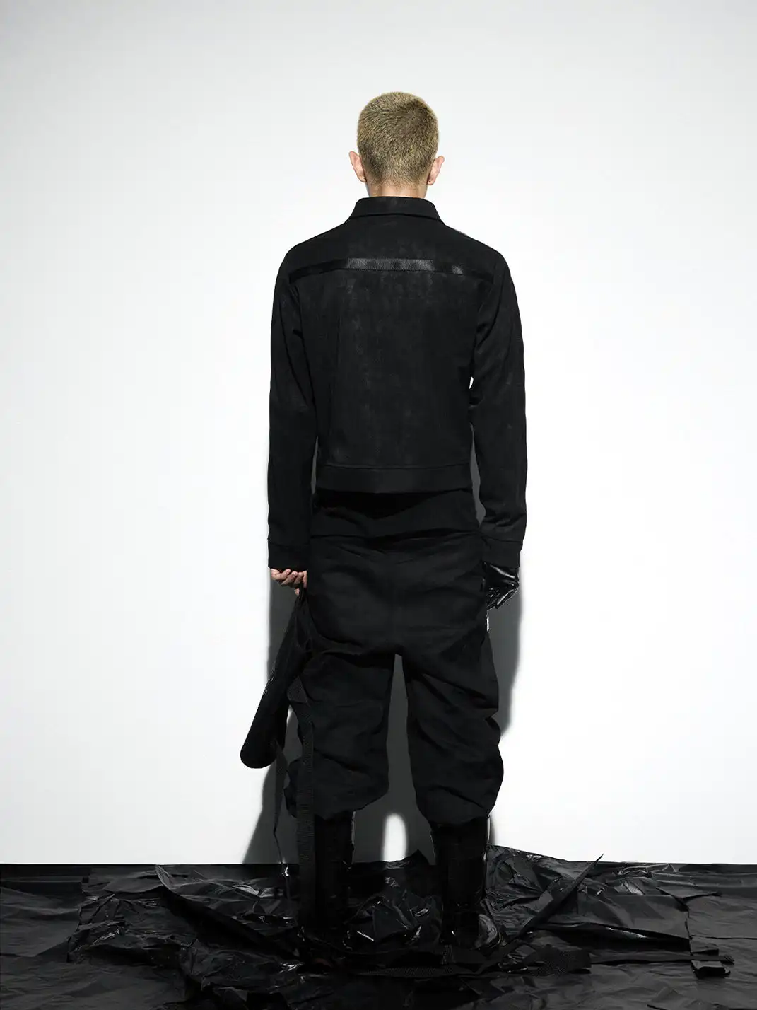 noEmosen | "Caged Bird" Veined Leather Jacket