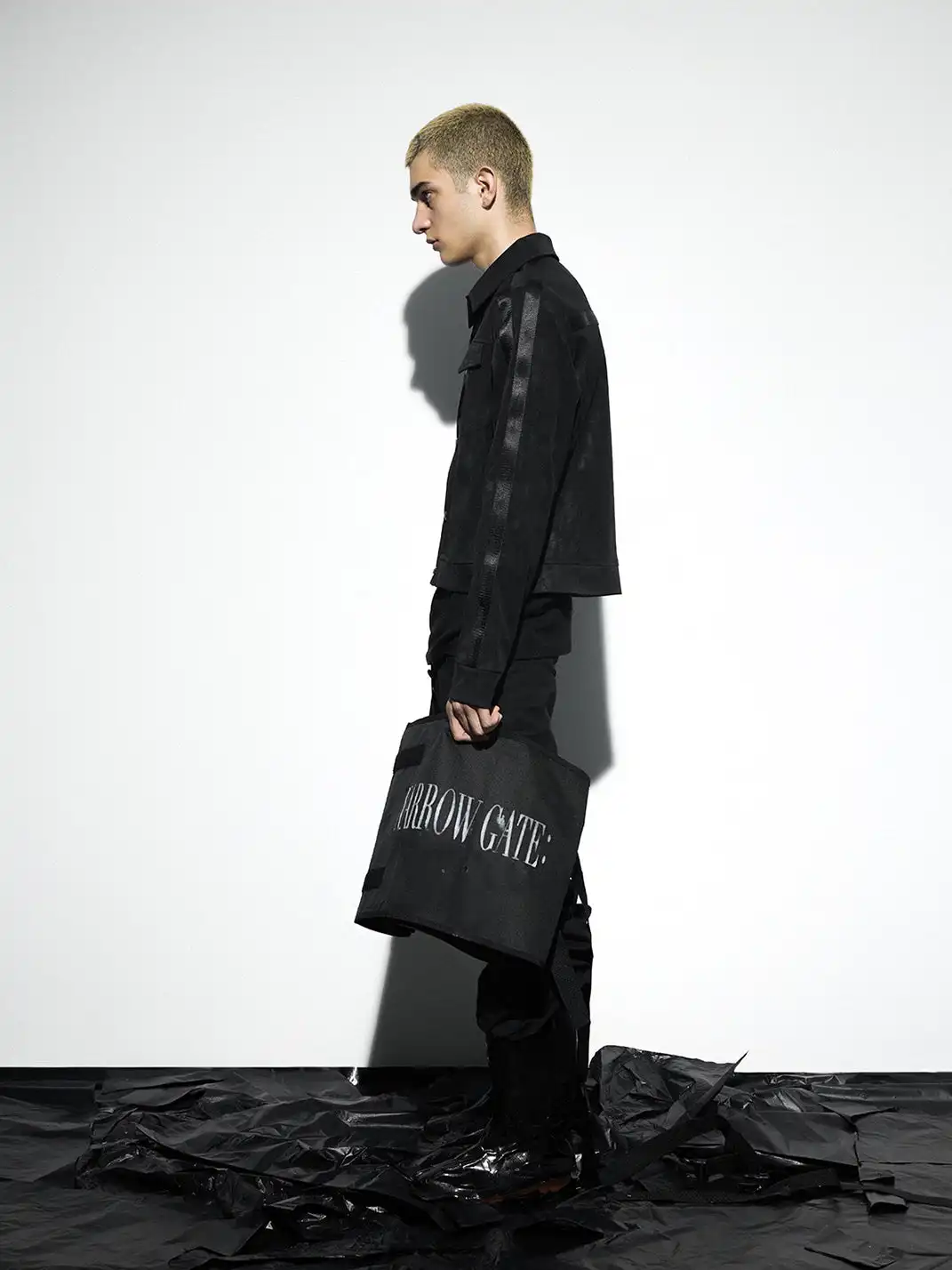 noEmosen | "Caged Bird" Veined Leather Jacket