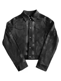 noEmosen | "Caged Bird" Veined Leather Jacket