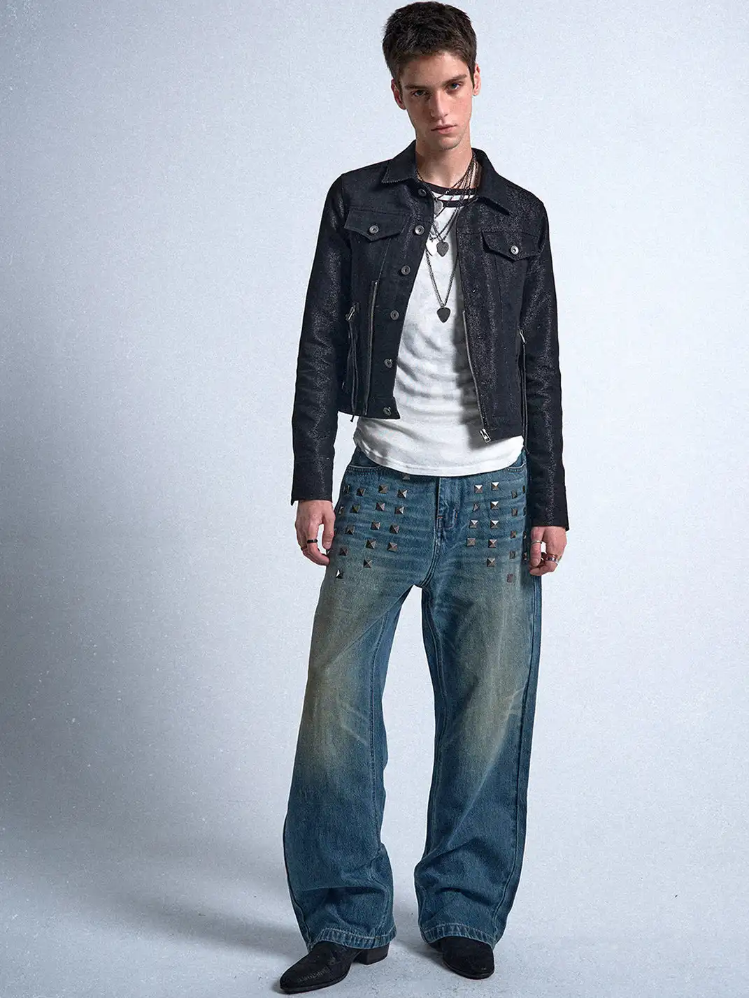 noEmosen | Straight-Leg Jeans With Square Studs