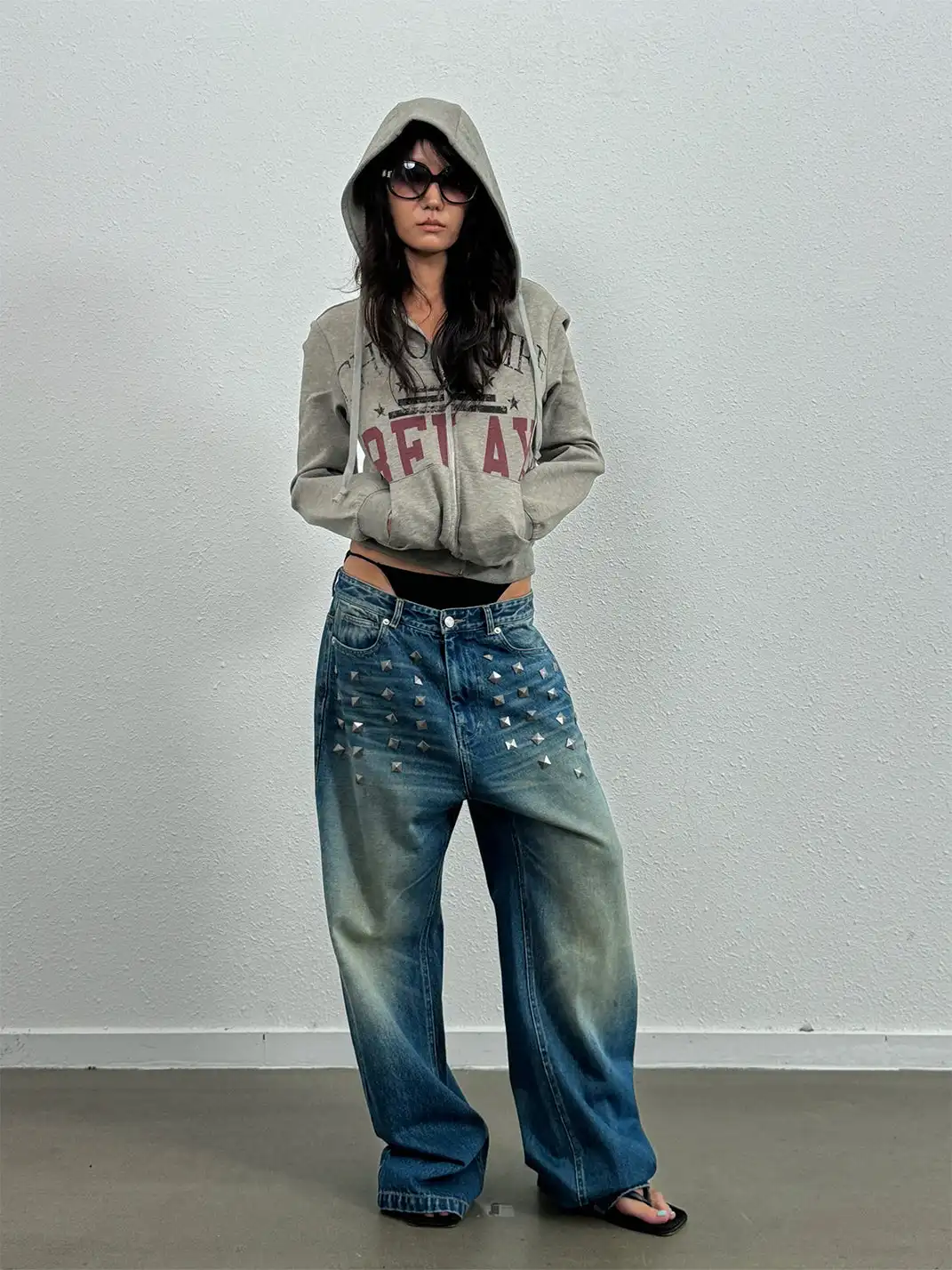 noEmosen | Straight-Leg Jeans With Square Studs