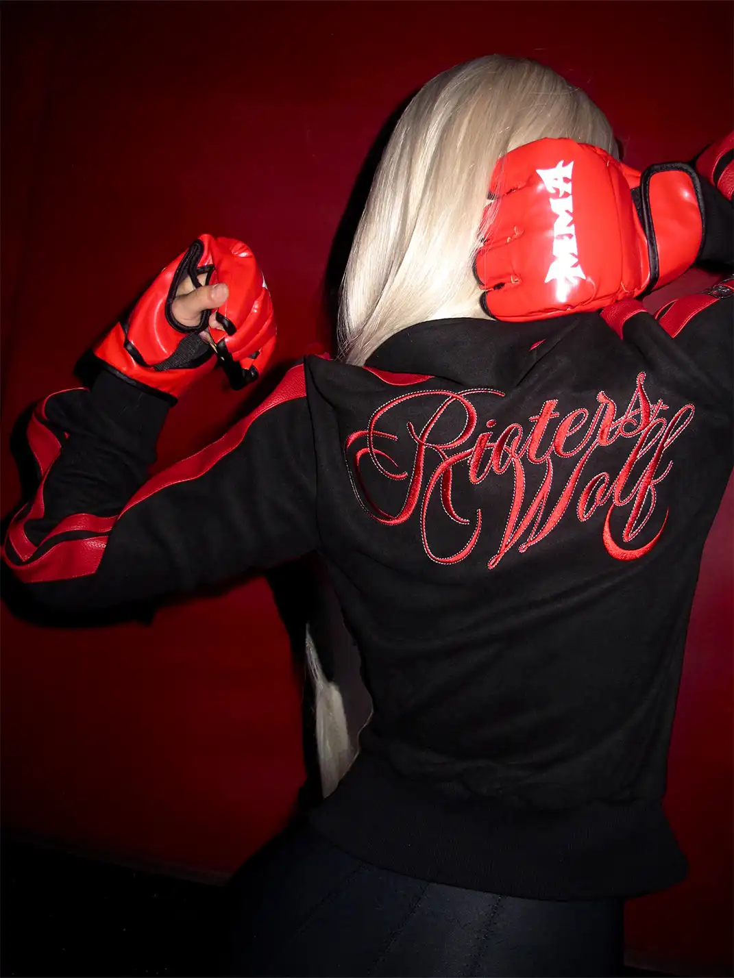 noEmosen | Patchwork Blood Wolf Embroidered Jacket