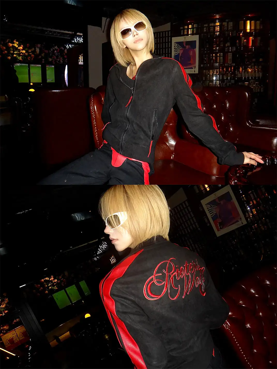 noEmosen | Patchwork Blood Wolf Embroidered Jacket