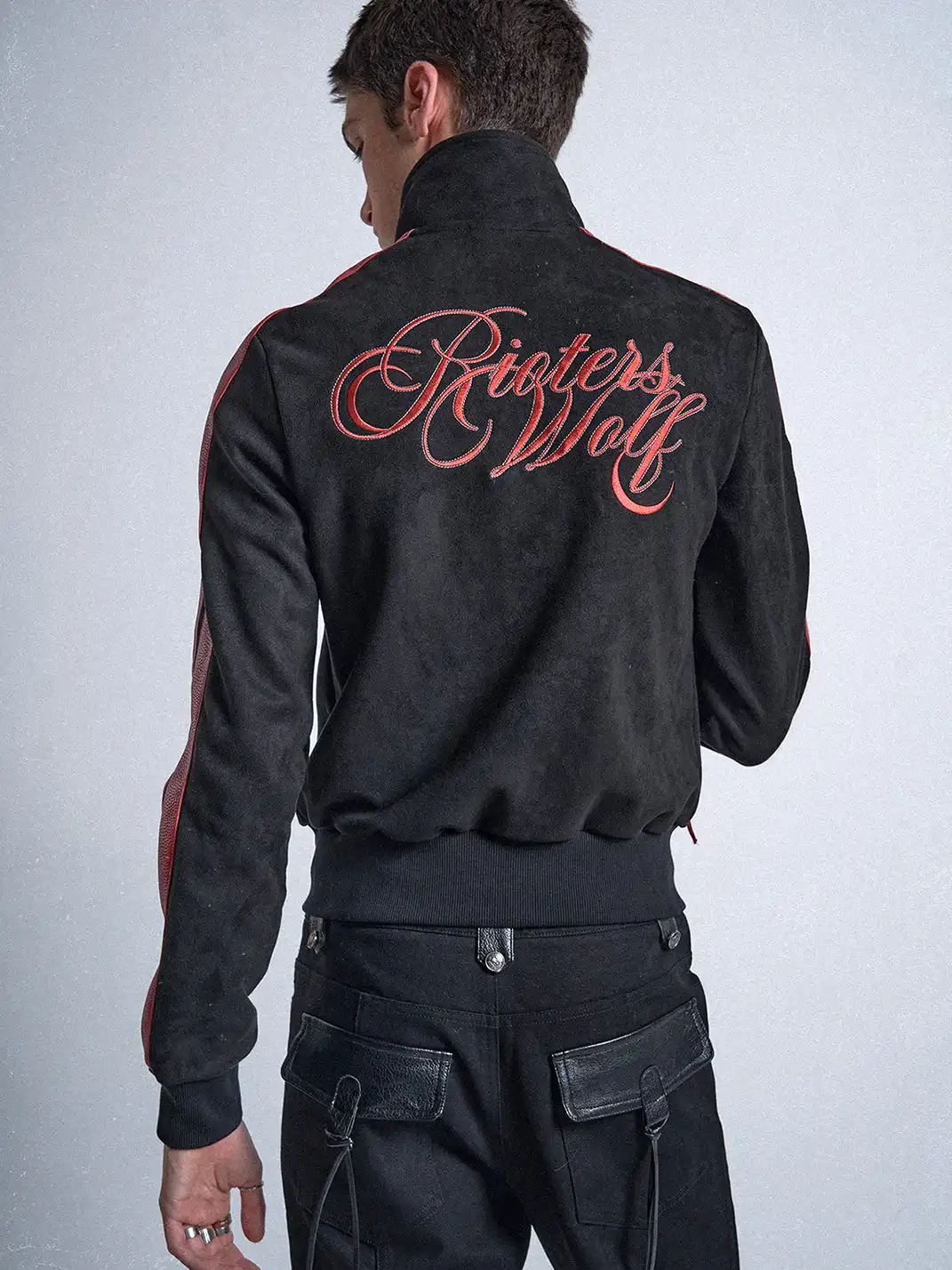 noEmosen | Patchwork Blood Wolf Embroidered Jacket