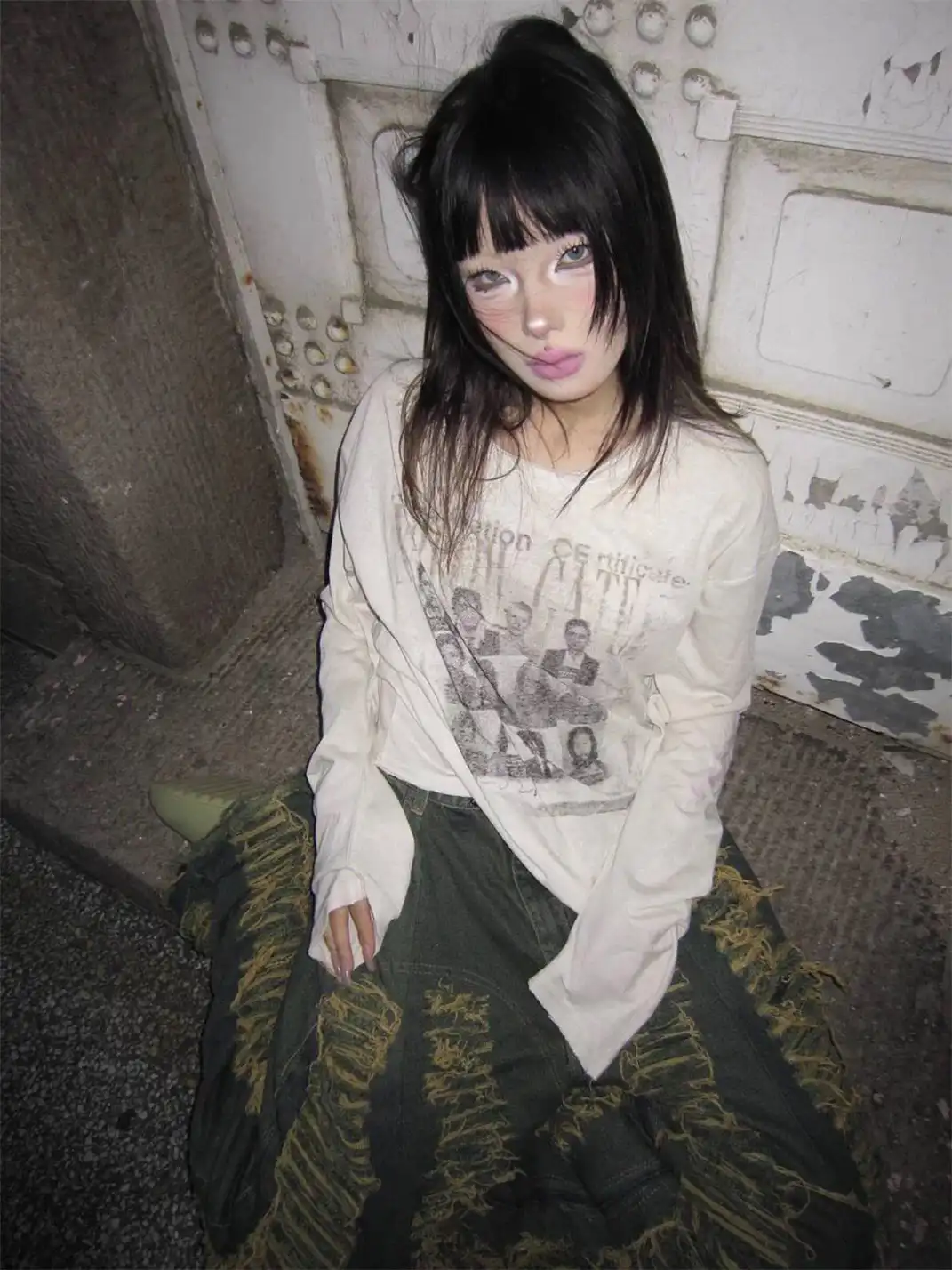 noEmosen | "Rock Wanted" Printed Long-Sleeve
