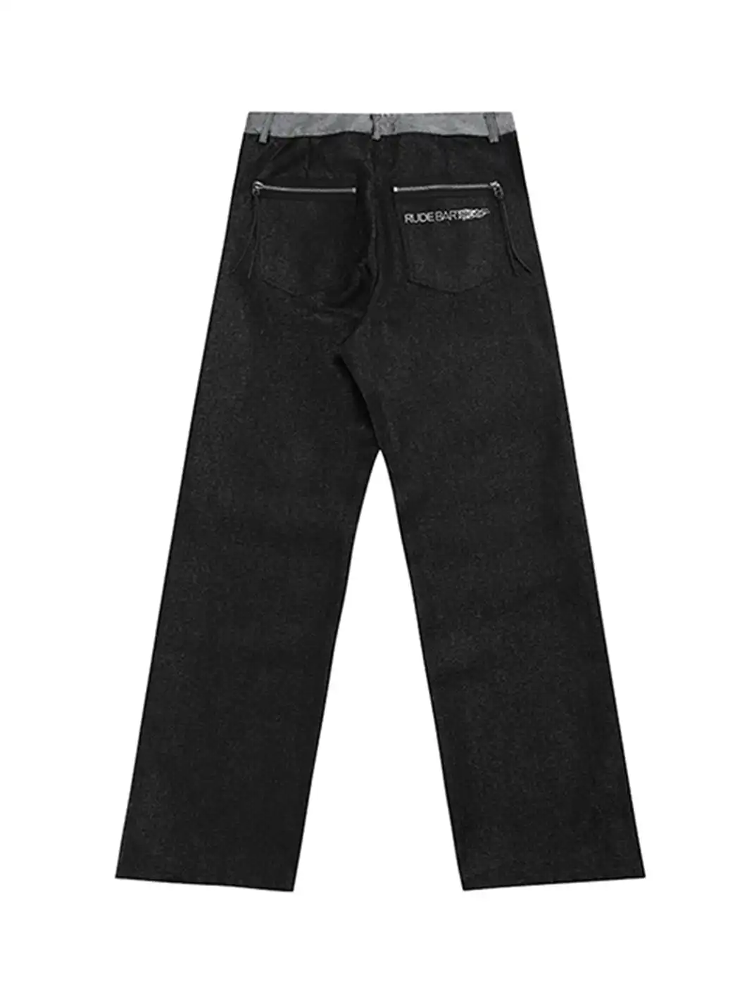 noEmosen | "RUDEBART Skull" Silver Thread Jeans