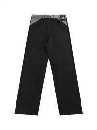 noEmosen | "RUDEBART Skull" Silver Thread Jeans
