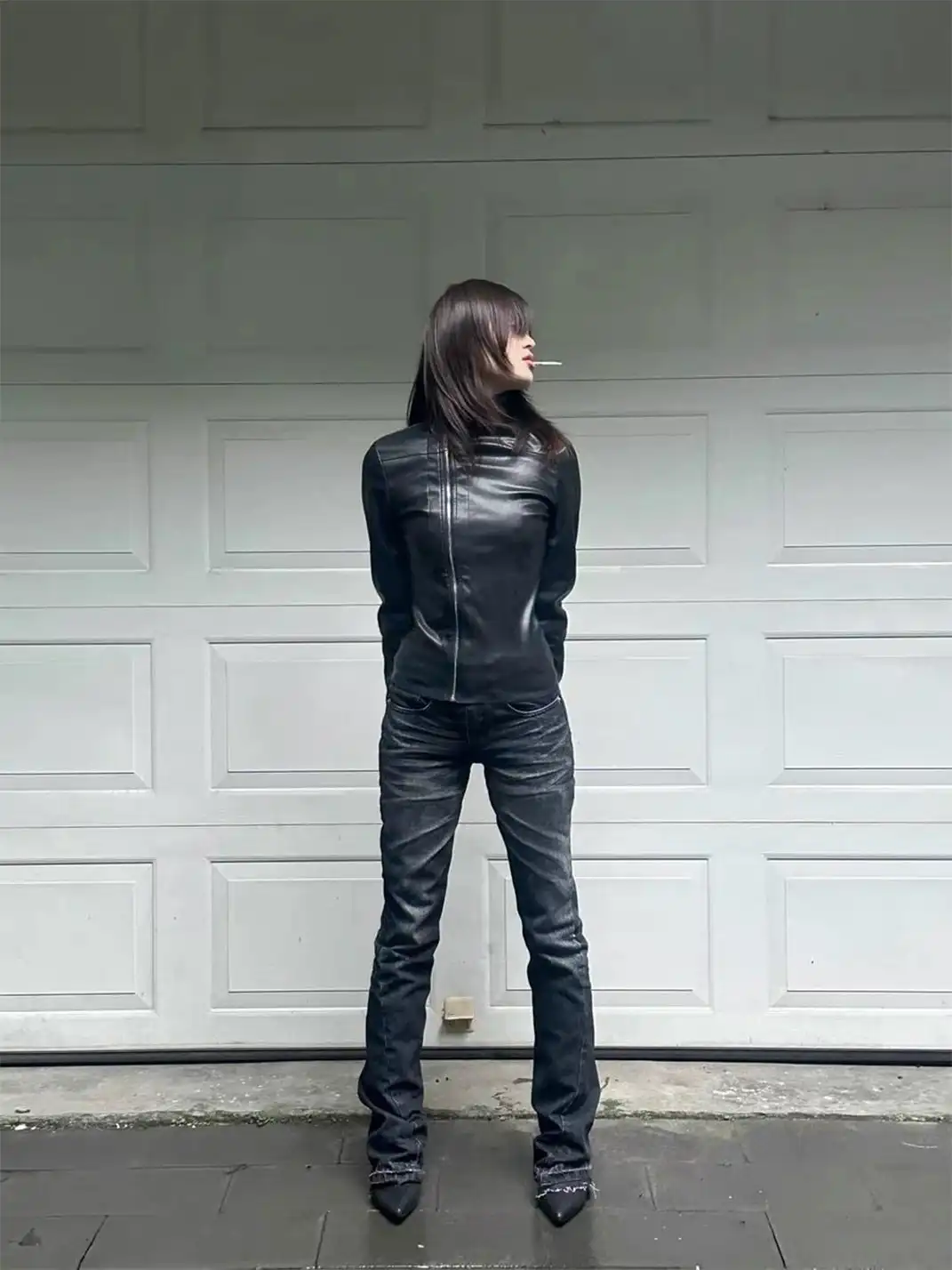noEmosen | Pleated Whiskering Deconstructed Jeans