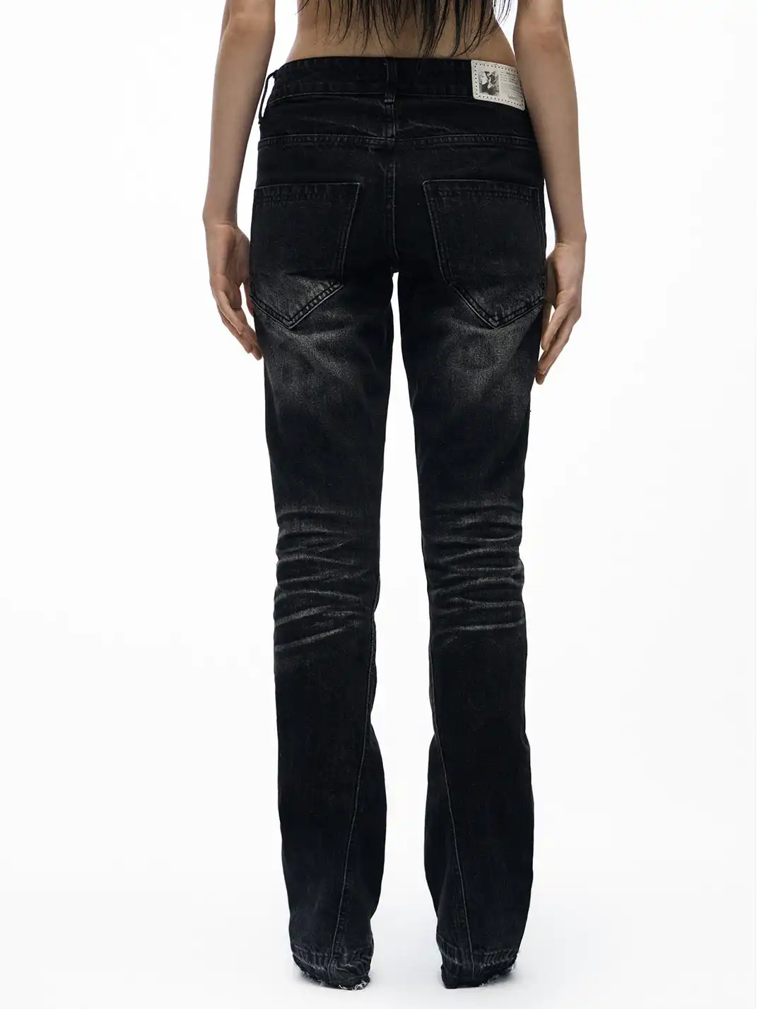 noEmosen | Pleated Whiskering Deconstructed Jeans