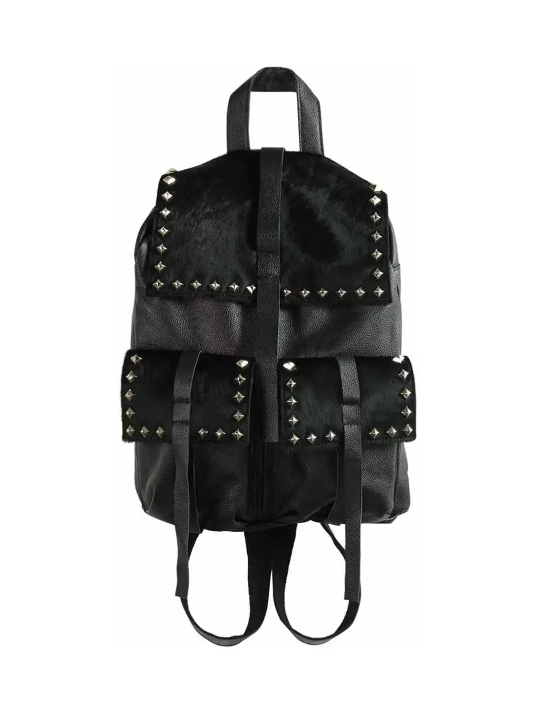 noEmosen | Horsehair And Cowhide Leather Studded Backpack