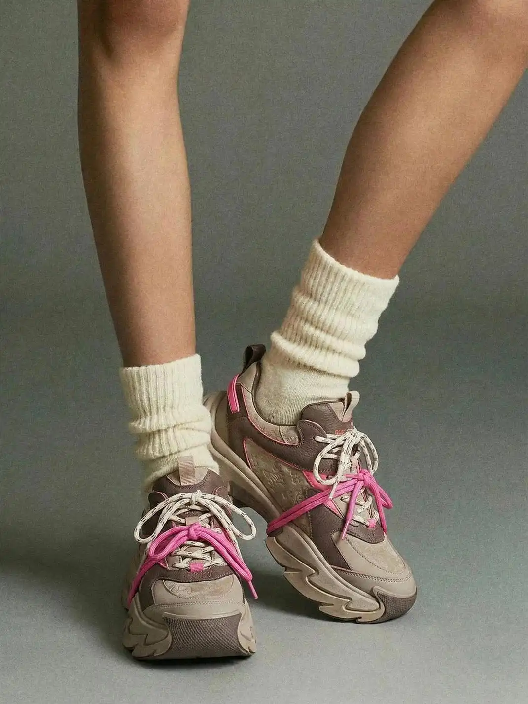 SALAXI | Letter Print Chunky Dad Sneakers For Women