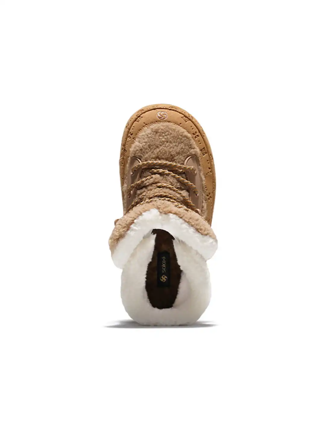 SALAXI | Monogram Design Faux Fur Platform Boots For Men