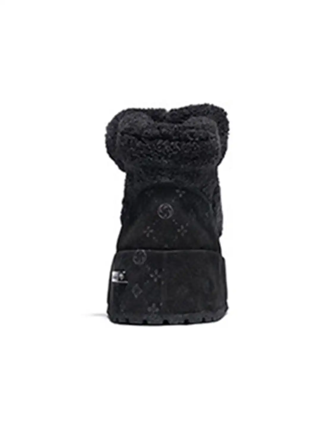 SALAXI | Monogram Design Faux Fur Platform Boots For Women