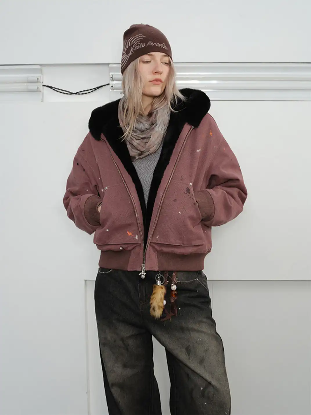 KREATE | Canvas Mountain Carving Cotton-padded Clothing