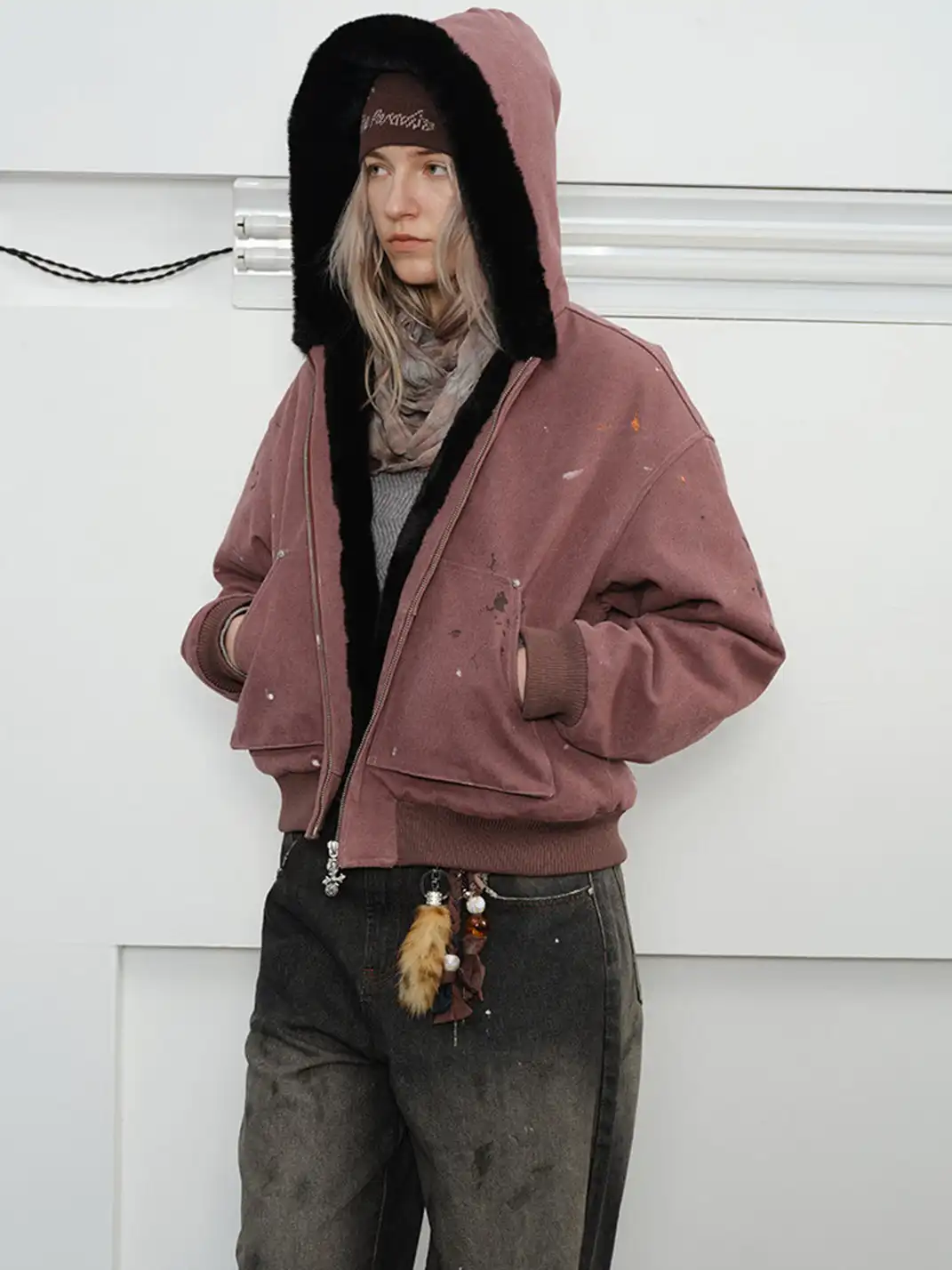 KREATE | Canvas Mountain Carving Cotton-padded Clothing