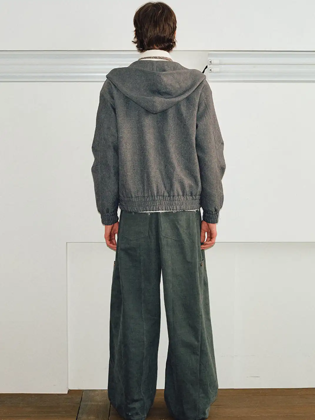 KREATE | Faux Two-Piece V-Neck Spliced Casual Jacket