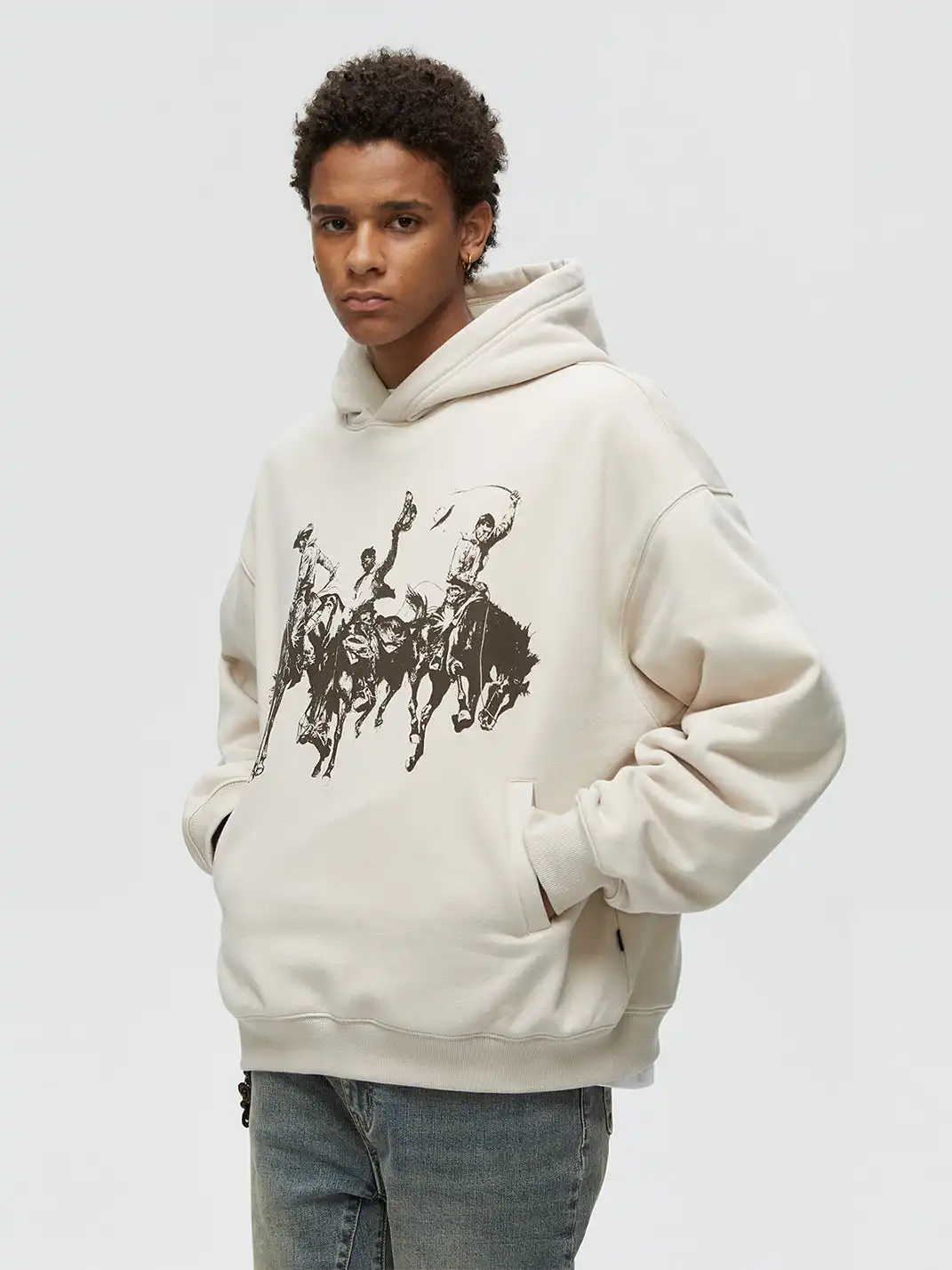 KREATE | Retro Print Pullover Hoodie