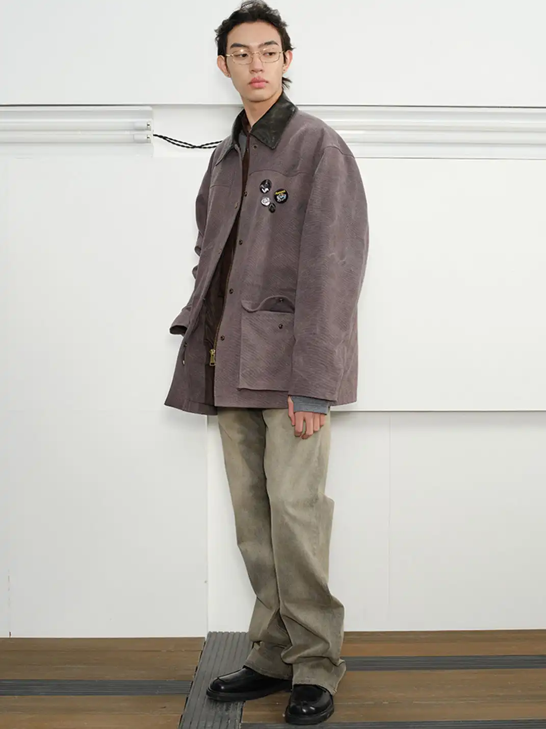 KREATE | Beaded Canvas Faux Snakeskin Jacket