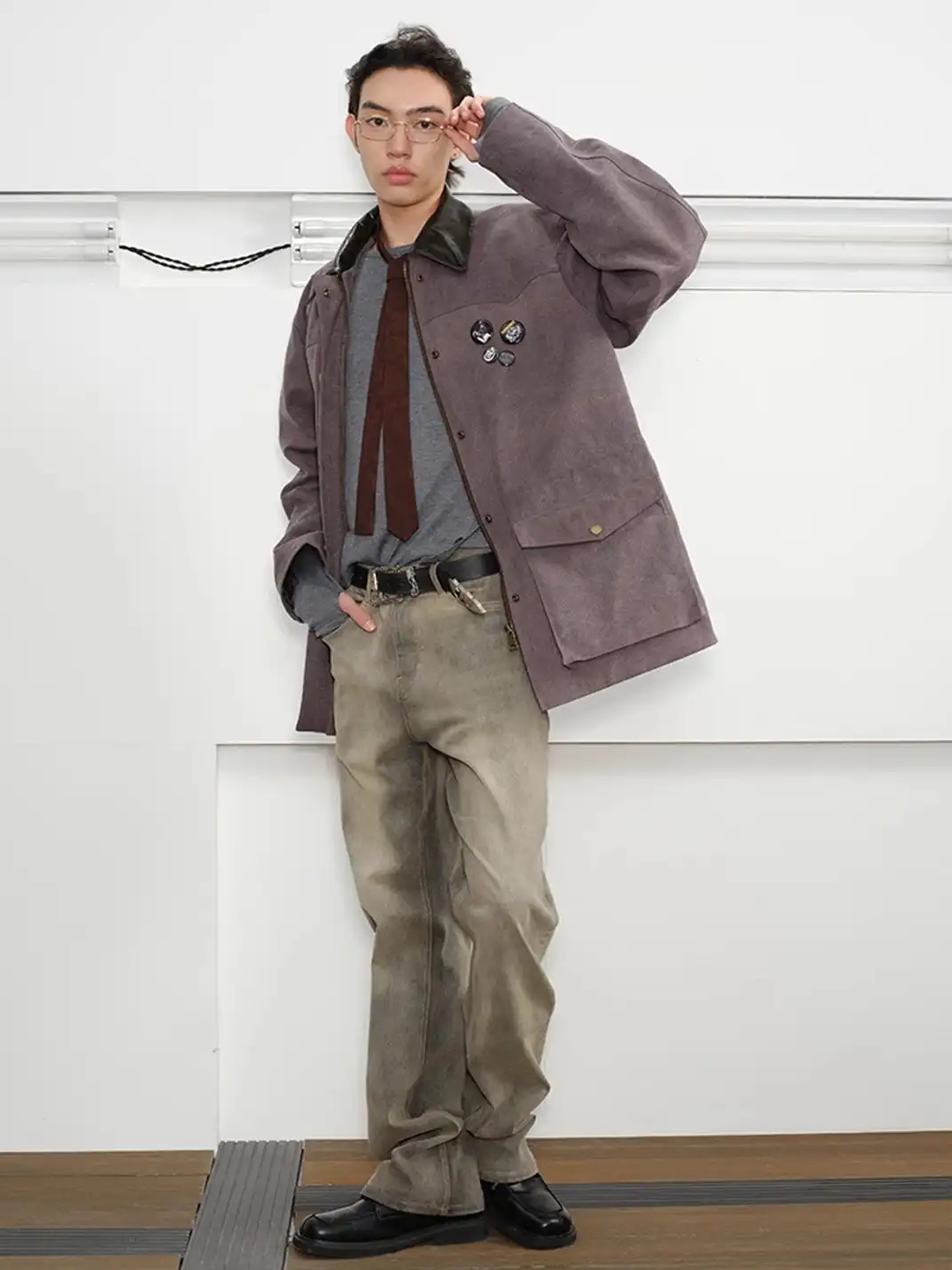 KREATE | Beaded Canvas Faux Snakeskin Jacket